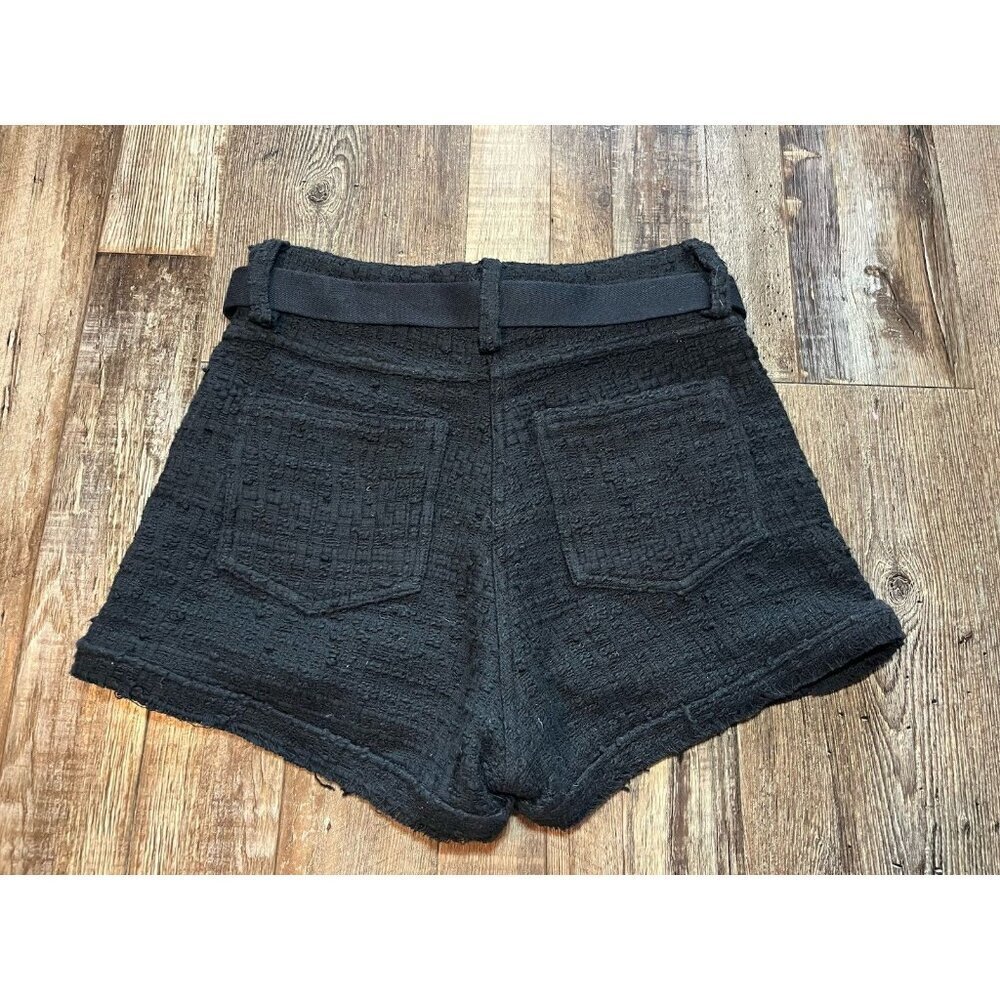 IRO Nannie Belted Bouclé-tweed Shorts Black Size 34 or XS - Picture 8 of 9